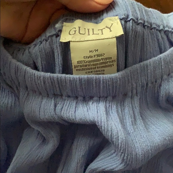 GUILTY || Front Tie Off The Shoulder Shirt - Picture 2 of 3